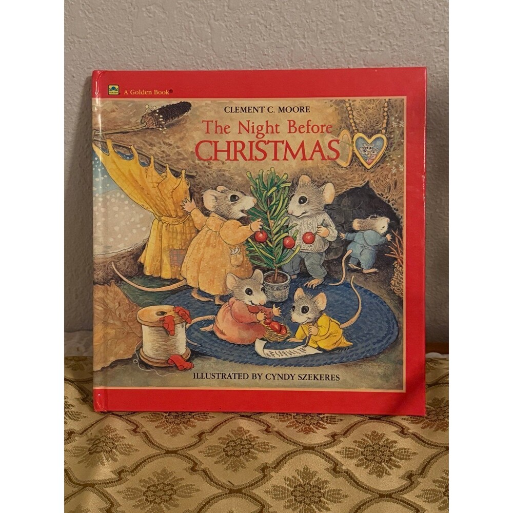 Vintage Golden Book Night Before Christmas Cyndy Szekeres 1982 Holiday Classic